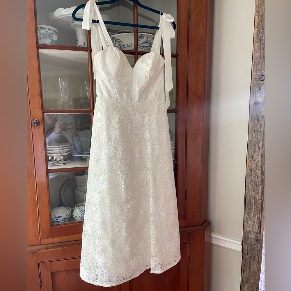 Aidan Mattox white dress